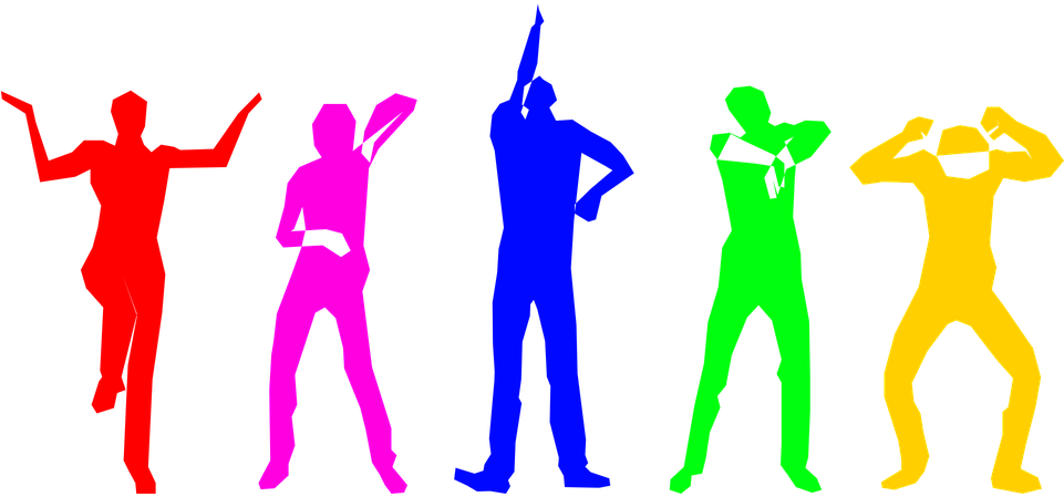 Dancing Executives Cliparts 24, Buy Clip Art - Colorful People Silhouette Png (960x480)