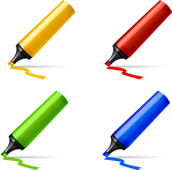 Yellow Colored Pencils Download - Marker Pen Icon (600x575)