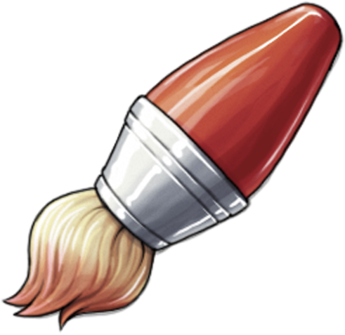 Brush Icon - Water Color Pencil Icon (512x512)