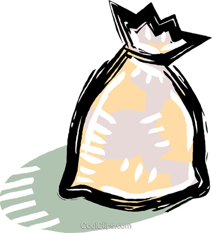 Bags Of Flour Royalty Free Vector Clip Art Illustration - Xylem (437x480)