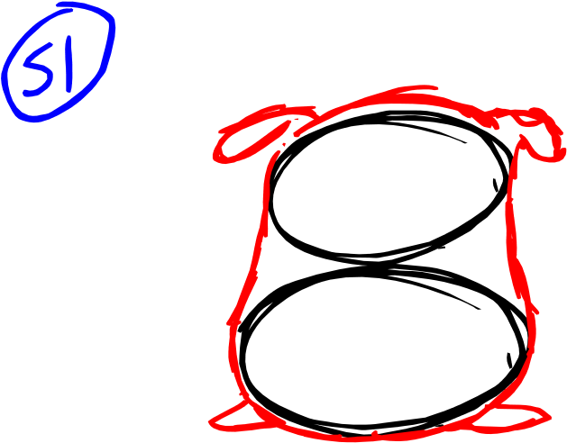 Here's A Simple Way To Draw A Sack Using 2 Different - Circle (1280x720)