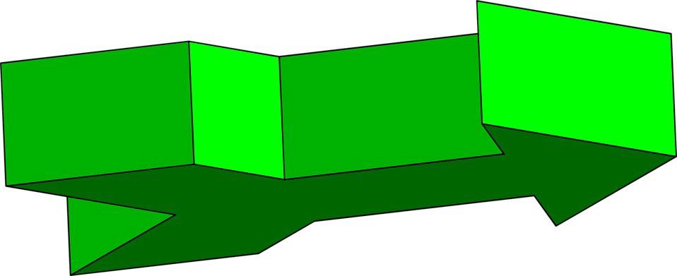 Illustration Of A 3d Green Arrow - Slope (958x391)