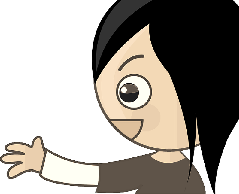 Arm - Side Face Girl Cartoon (800x651)