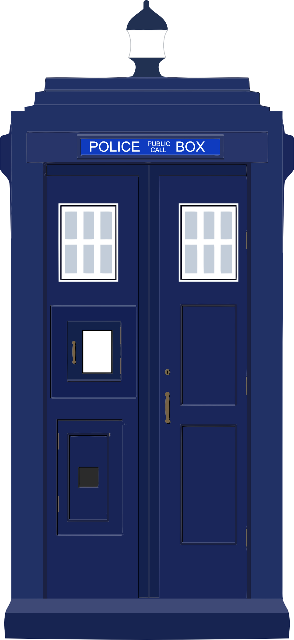 Phone Box Clipart Cartoon - Police Telephone Box (958x2086)
