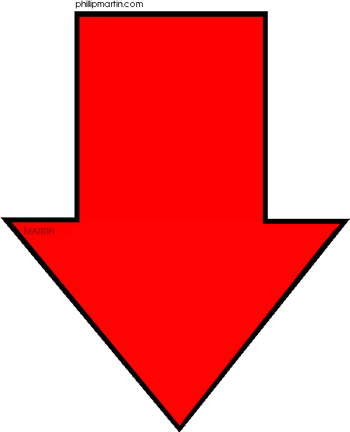 Green Arrow Clipart - Red Arrow Pointing Down (648x633)