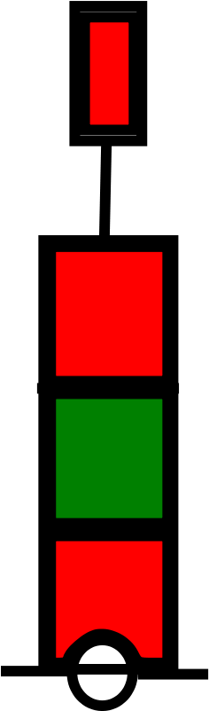 Beacon Red Green Red Iala A Clip Art - Beacon (248x800)