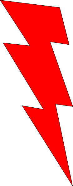 Red Lightning Bolt Background Red Lightning Bolt Clip - Red Lightning Bolt Png (234x596)