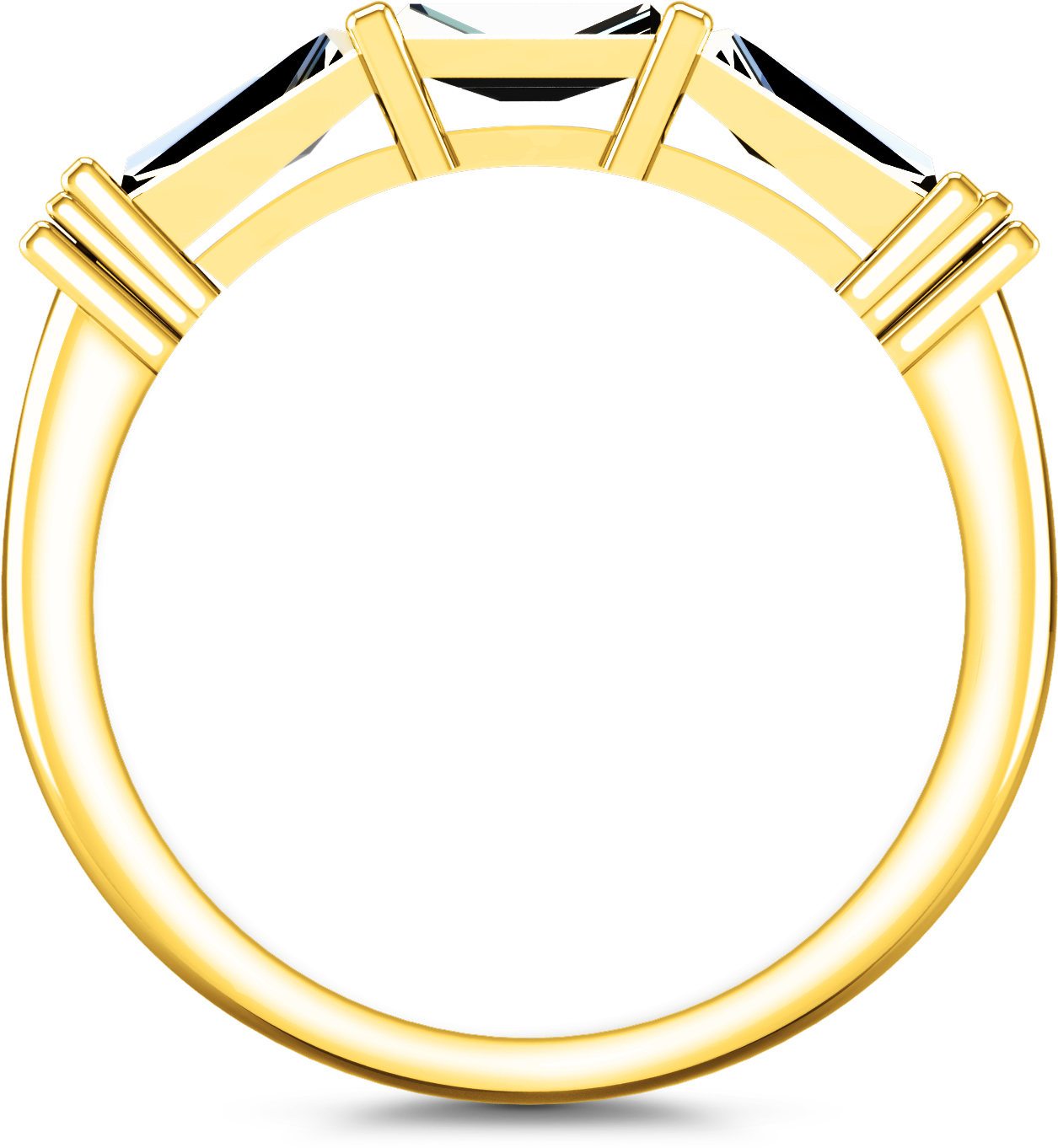 Diamond Wedding Band Structural Tapered Baguette - Body Jewelry (1440x1440)