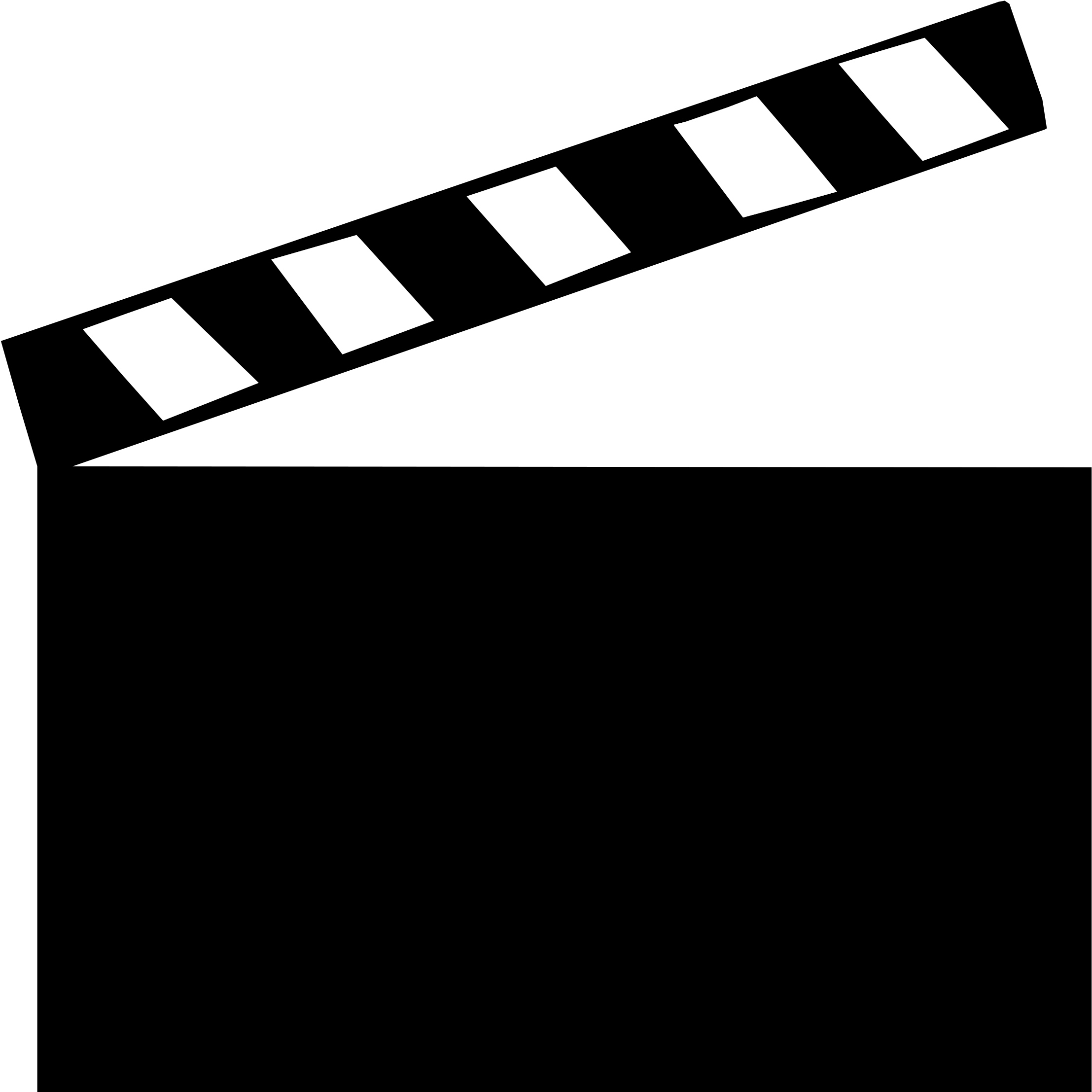 Clapper Board Refixed - Movie Clapper Clip Art.