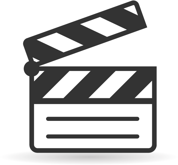 Single Color Icons Movie Slate1 - Film Slate Icon Png (698x579)