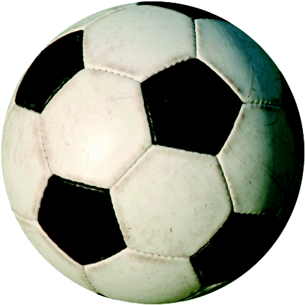 Soccer Ball Ii Wall Decal Cutout - Old Style Soccer Balls (438x439)