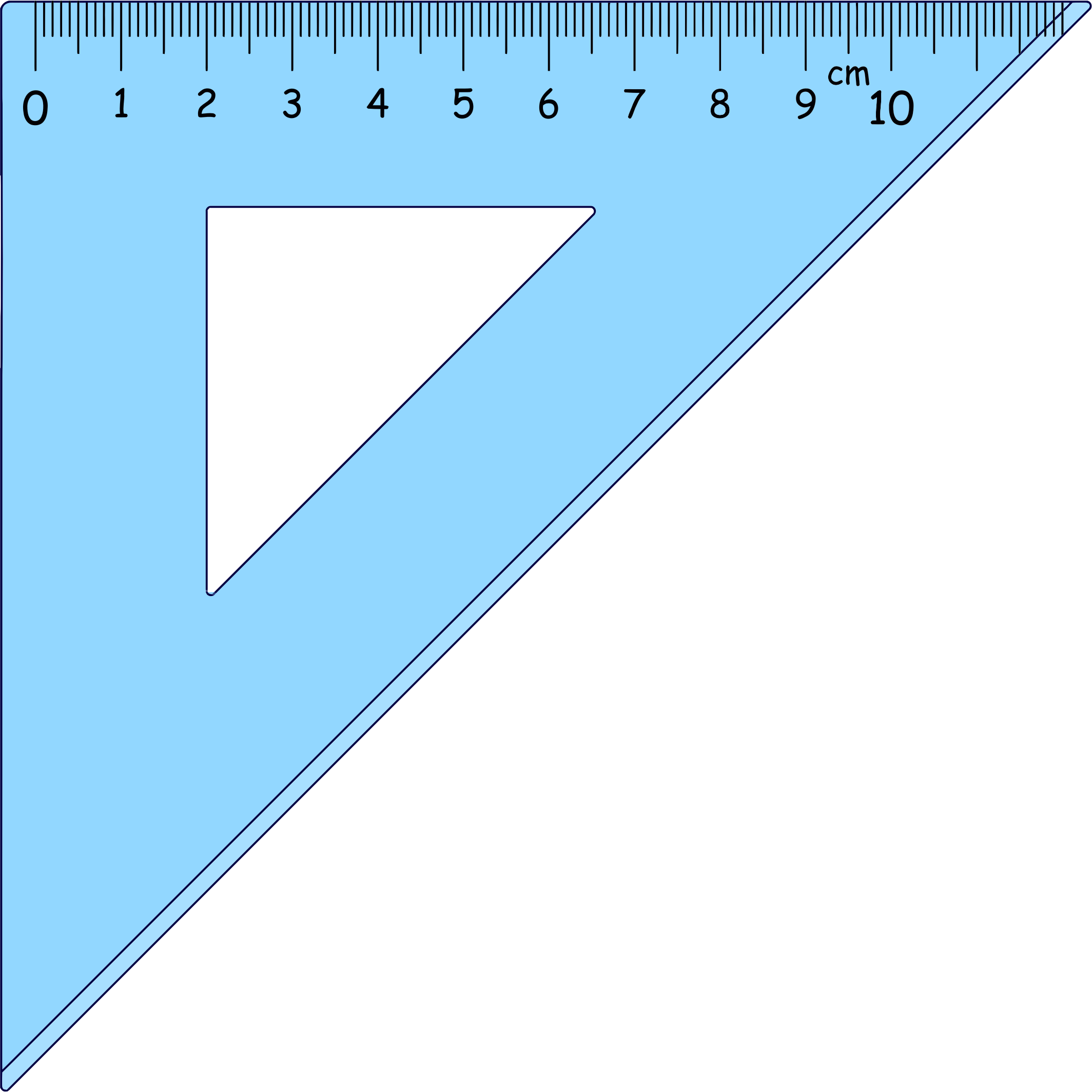 Ruler Clipart - Cuanto Es 2.5 Cm (2128x2129)