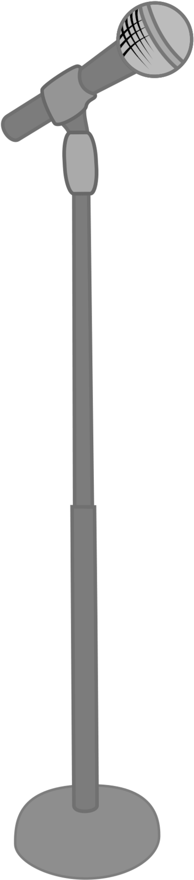 Mic Stand Vector By Meteor-venture - Microphone Stand Clipart (447x1786)