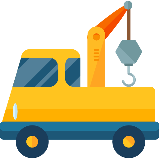 Crane Free Icon - Xe Cần Cẩu Hoạt Hình (512x512)