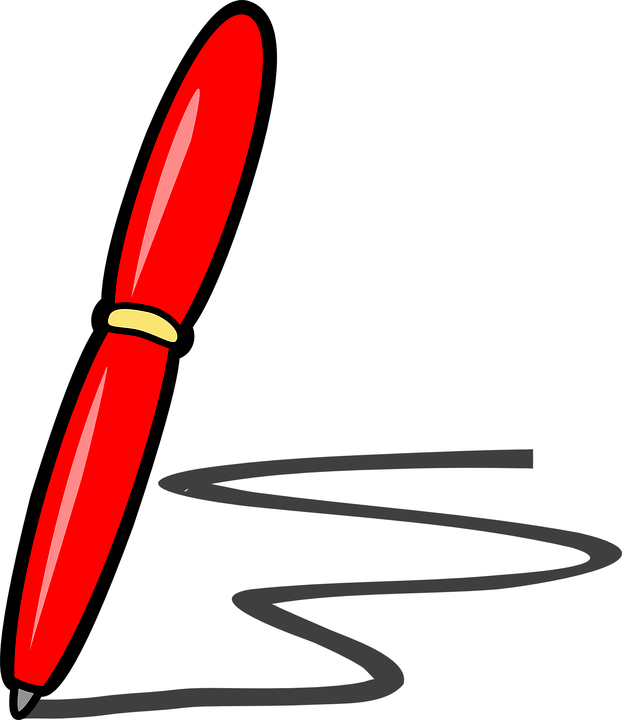 Paper Signing Cliparts 10, Buy Clip Art - Red Pen Clip Art (622x720)