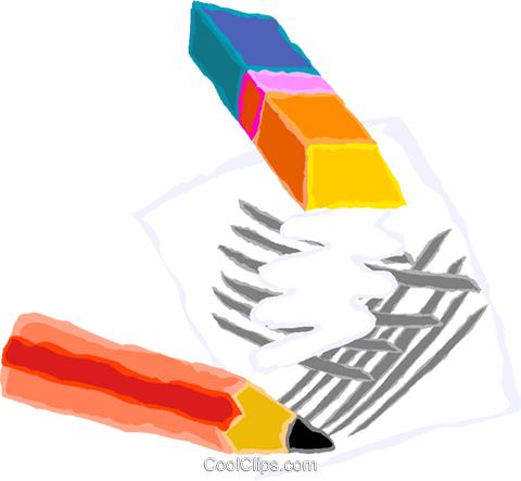 Pencil And Eraser Royalty Free Vector Clip Art Illustration - Rocket (480x443)