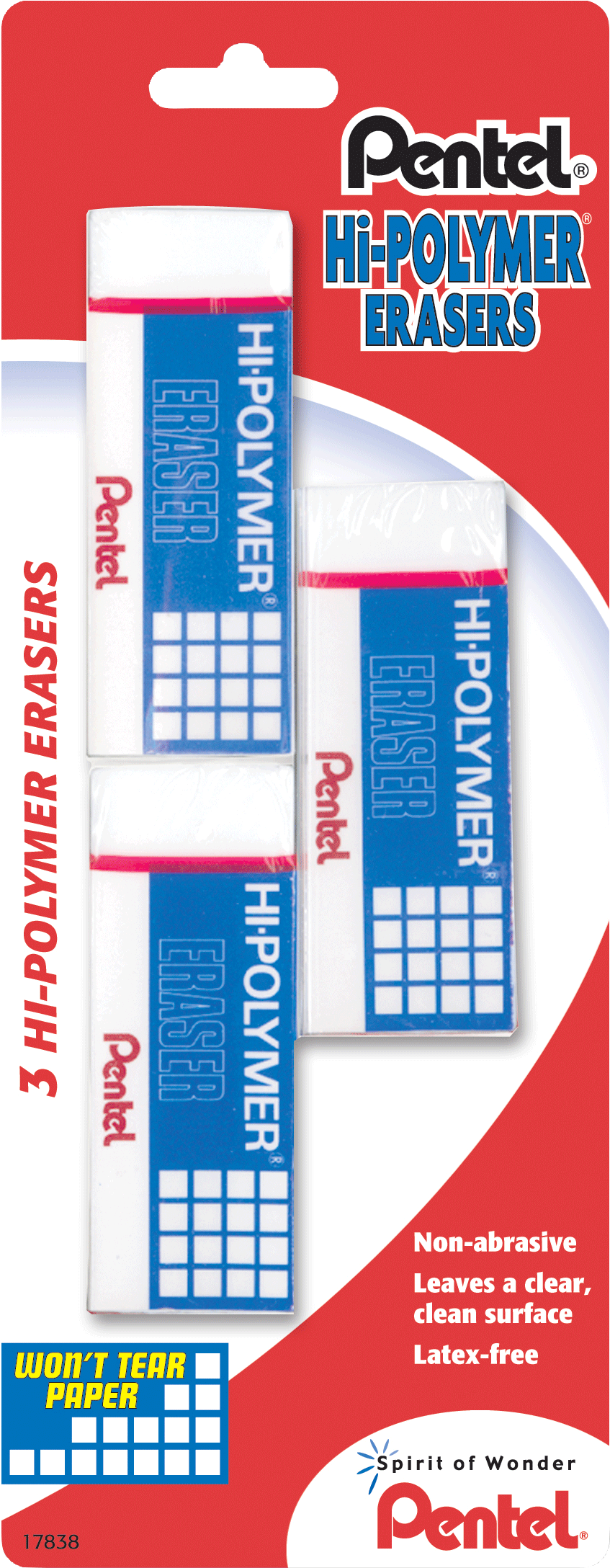 Hi-polymer Block Eraser Large White, 3 Pack - Hi-polymer Block Eraser Large White, 3 Pack (1500x2400)