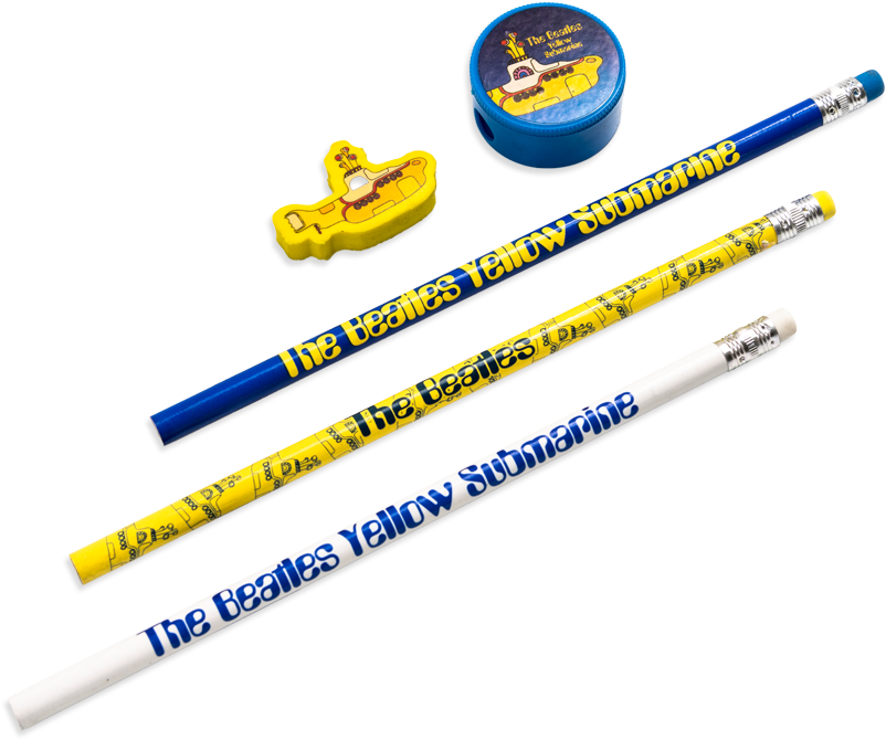 Yellow Submarine Pencil And Eraser Set - Pencil (1000x1000)
