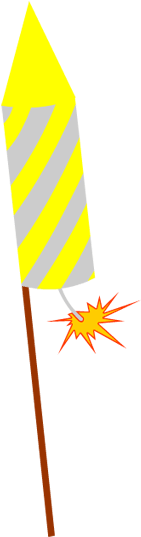 Free Rocket Firework Clipart Image - New Year Rocket Png (600x630)
