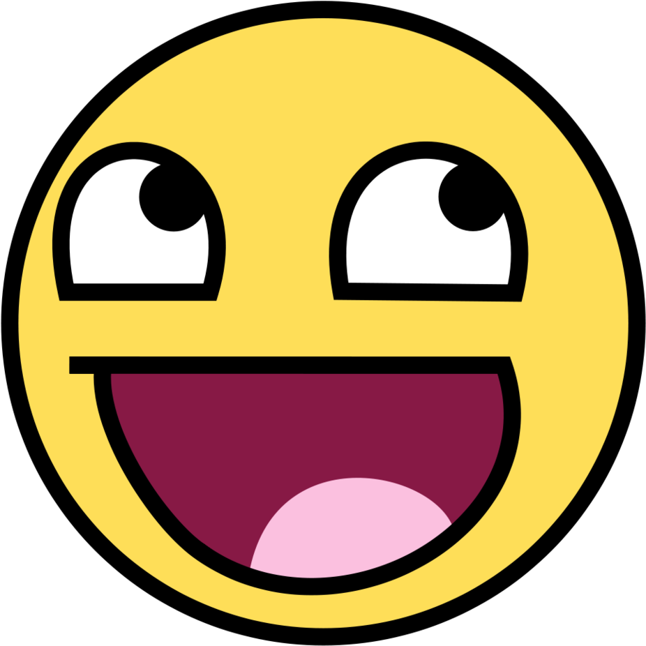 Happy Cartoon Face - Awesome Face (960x960)