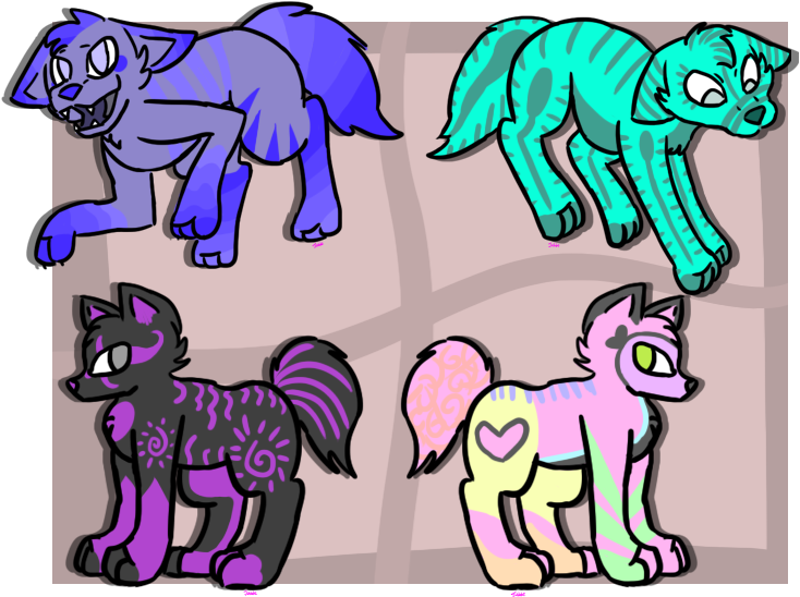 Free Wolf Adopts 2 By Adopting-brilliance - Cartoon (800x600)