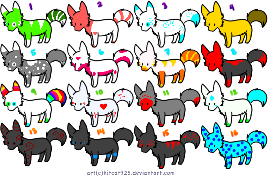 Free Chibi Wolf Adoptables By Cybercupcake - Angel (900x600)