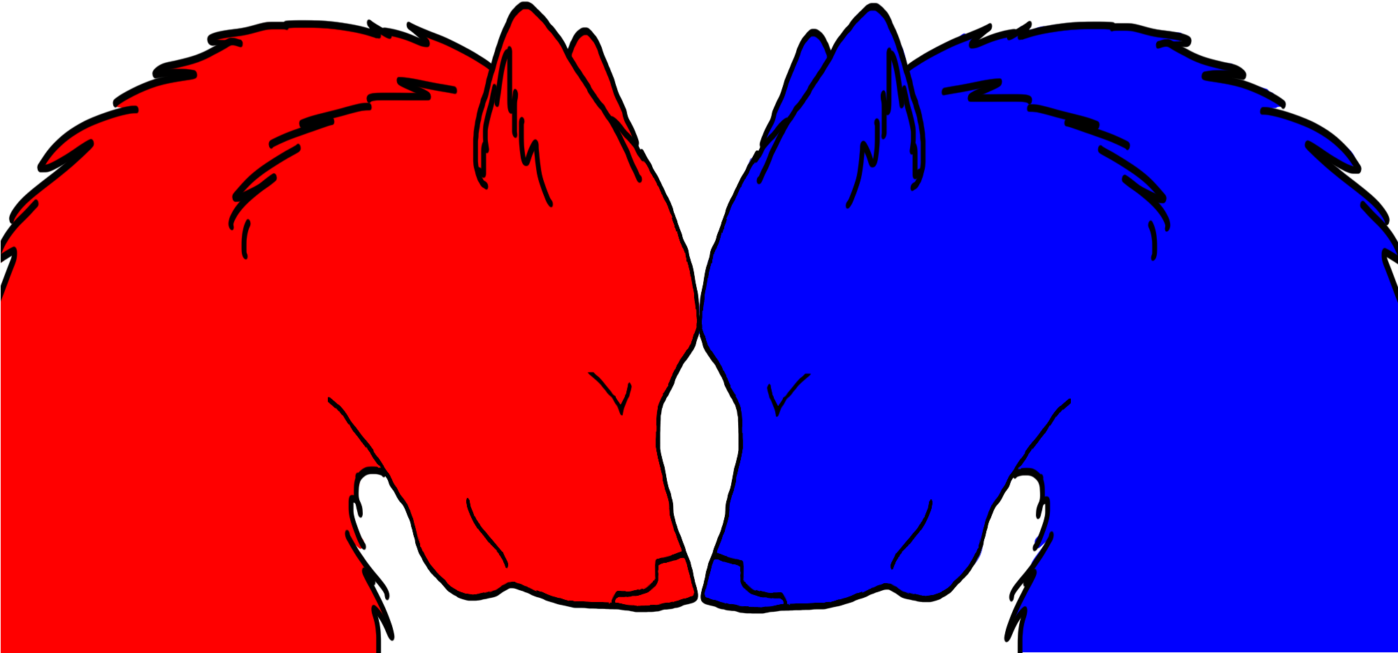 Free Wolf Couple Icon By Kaleidoscopial Free Wolf Couple - Free Wolf Couple Icon By Kaleidoscopial Free Wolf Couple (2000x1000)