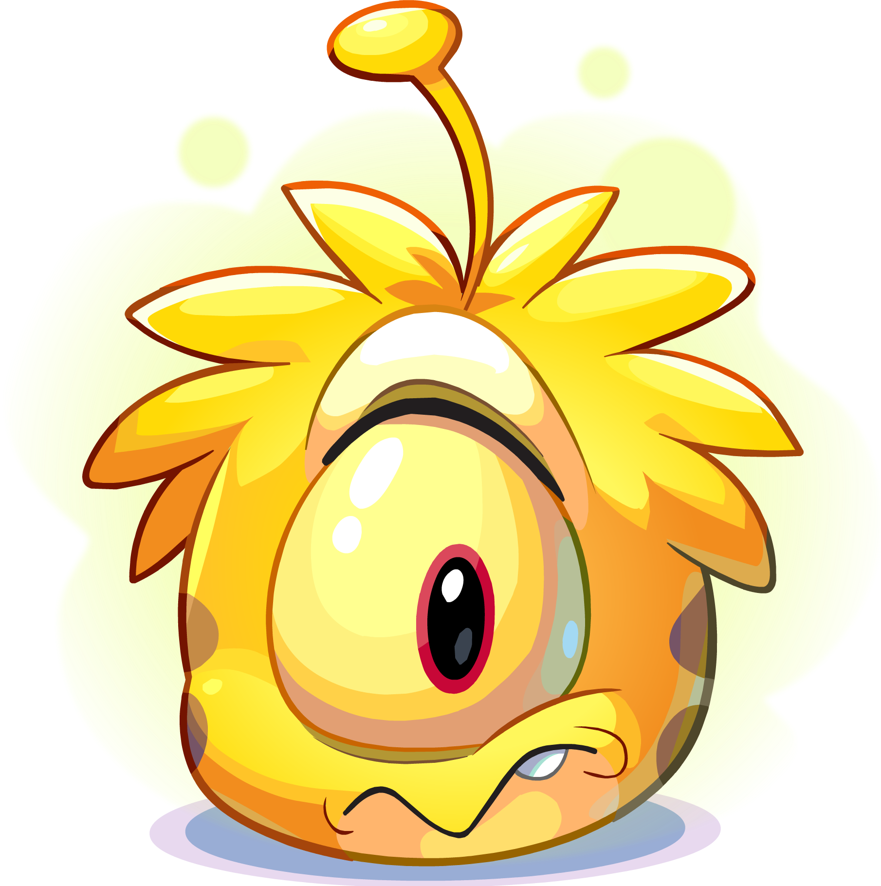 Yellow Alien Puffle Adoption - Club Penguin Alien Puffle (1810x1820)
