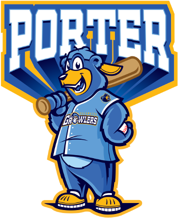 Growler Mascot-02 Small - Kalamazoo Growlers Porter (400x473)