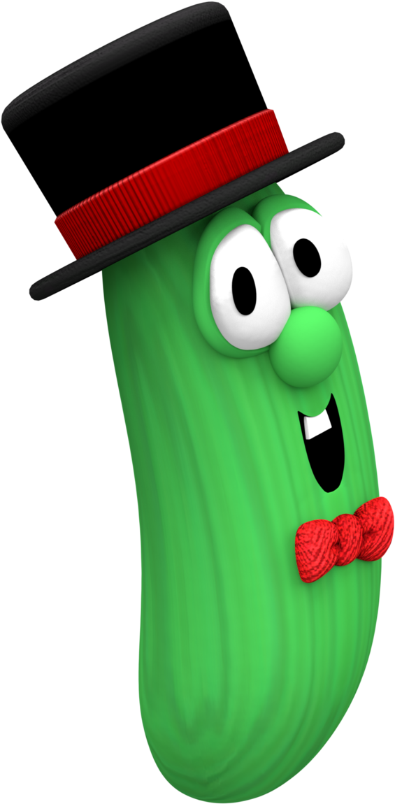 Larry The Cucumber In A Tophat Render By Nintega-dario - Illustration (676x1183)