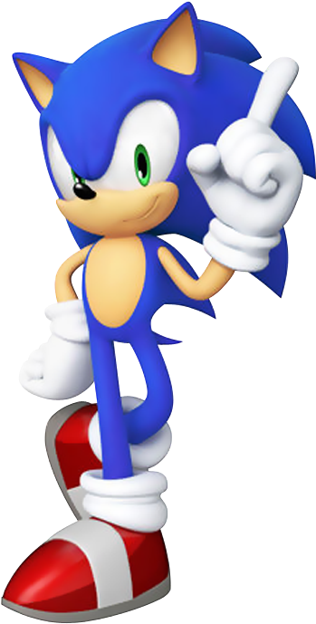 Sonic Generations Artwork Sonic Render 2 - Sonic Super Smash Bros Png (392x718)