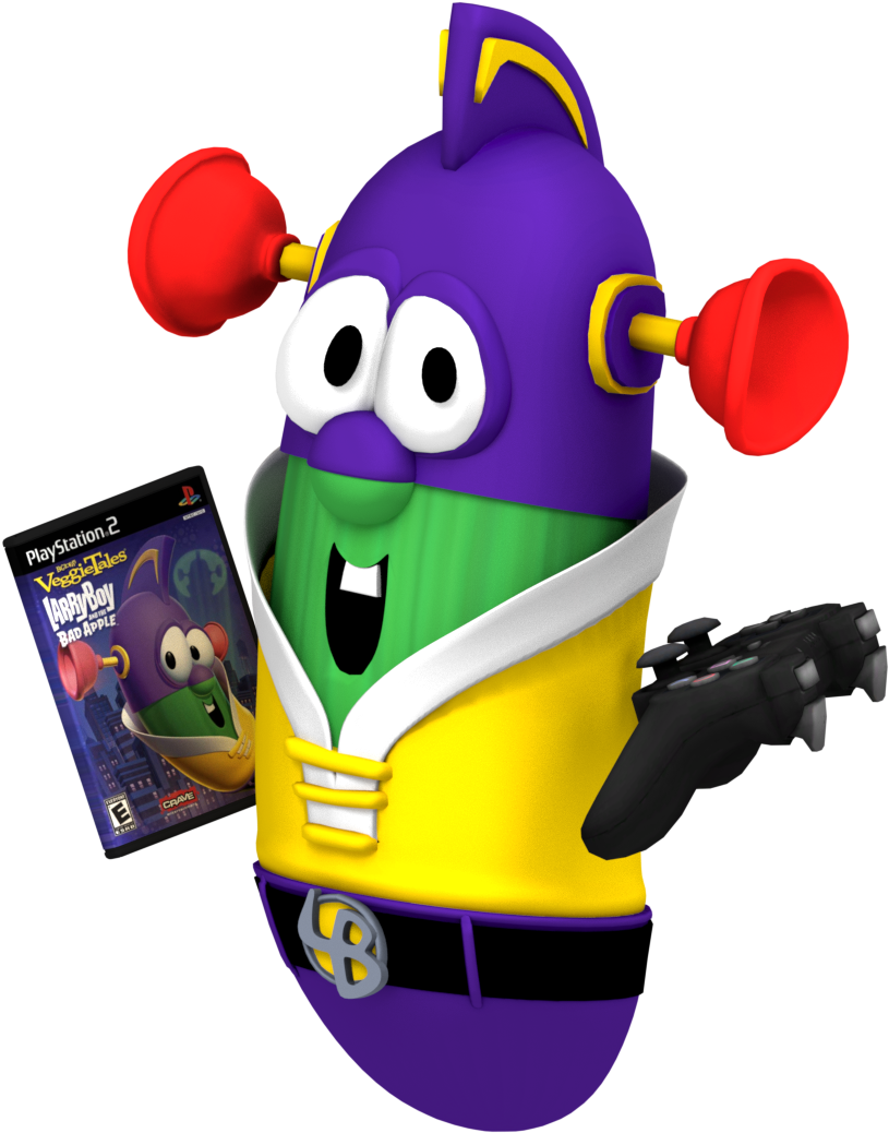 Larryboy With His Ps2 Game By Nintega-dario - Larryboy With His Ps2 Game By Nintega-dario (861x1080)
