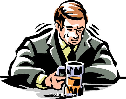 Simple Crying Man Clipart Man Crying In His Beer Royalty - Man Crying In Beer (480x377)