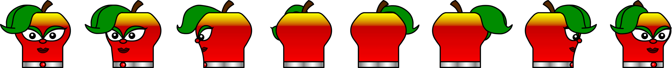 Apply Aka Bad Apple Character Views By Magic Kristina - Veggietales (2789x286)