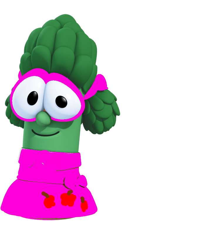 Libby Asparagus As Pinkie Pie 2 - Veggie Tales Asparagus Png (800x818)