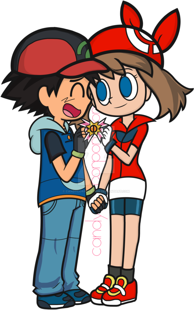 Ash And May (pokémon - Cartoon (792x1008)