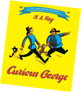 Classics Clipart Curious George - Man With The Yellow Hat (348x396)