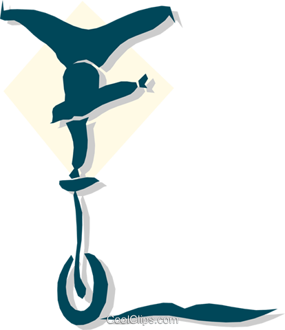 Unicycle Royalty Free Vector Clip Art Illustration - Clip Art (414x480)