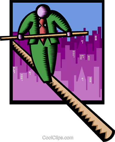 Balance Royalty Free Vector Clip Art Illustration - Uncertainty (387x480)