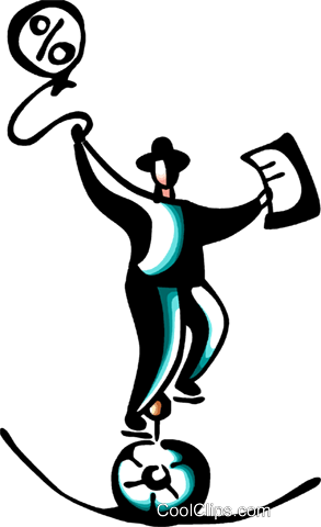 Businessman On High Wire Unicycle Royalty Free Vector - Businessman On High Wire Unicycle Royalty Free Vector (293x480)