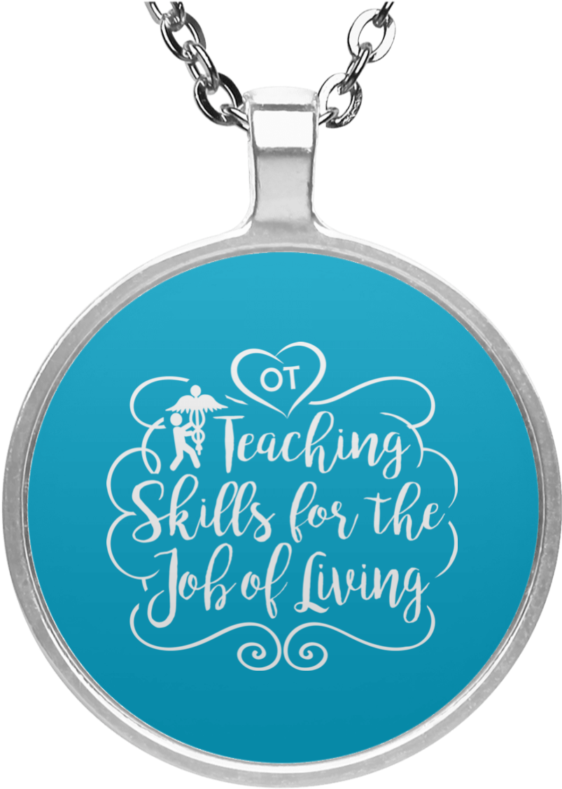 Ot Teaching Occupational Therapy Circle Necklace - Welsh Corgi Christmas Wreath Round Pendant Necklace (1155x1155)