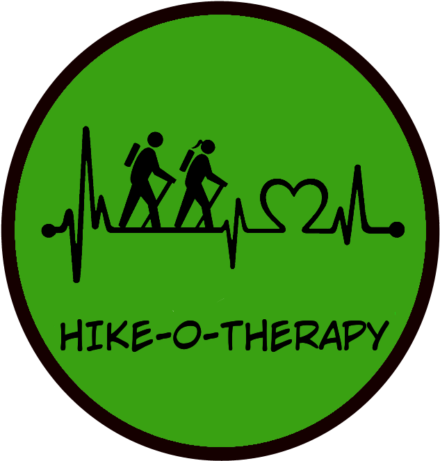 Hike O Therapy - Black And White Car Sticker Logo (643x678)