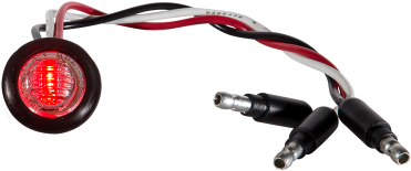Mini Round Clear/red 3-wire Clearance Turn Marker Light - Sata Cable (470x352)