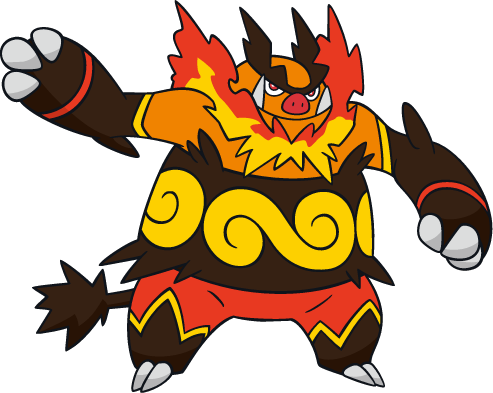 Emboar - Orange And Black Pokemon (493x393)