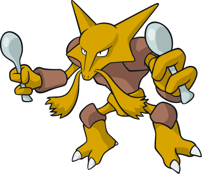 Artwork By Ken Sugimori, Artwork By Pokémon Global - Alakazam Pokemon (396x341)