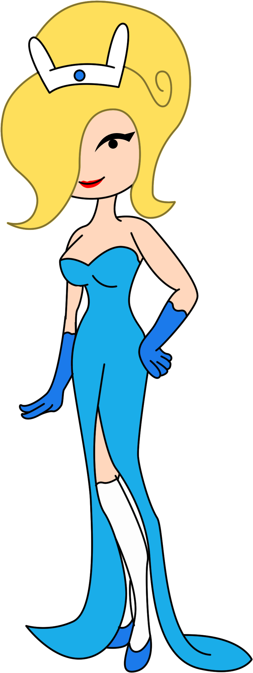 Fionna's Formal Dress By Keytee-chan - Fionna And Cake (1000x2500)