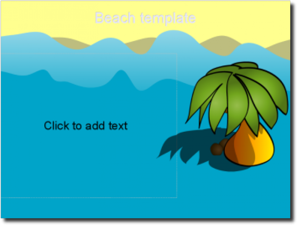 Openoffice Clipart - Beach Template (640x480)