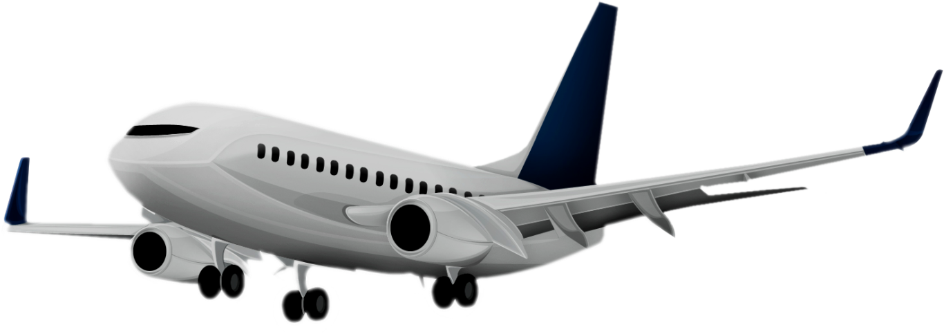Airplane With Banner Png - Airplane White Background (1389x675)