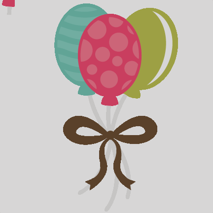 Clip Art Birthday Balloons Svg Files Birthday Svg Files - Clip Art (432x432)