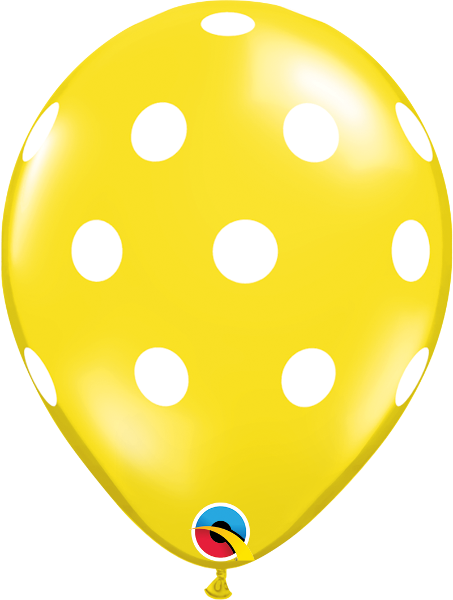 11" Big Polka Dots Round Latex Balloons - Pink Polka Dot Latex Balloon (453x600)